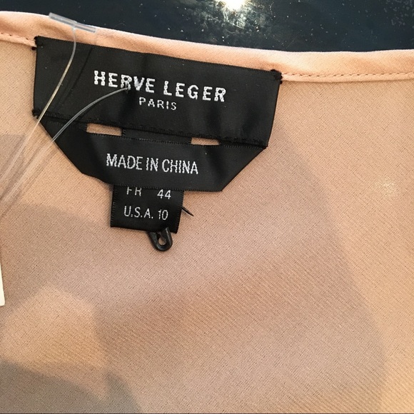 Vintage Herve Leger pink faux wrap front Tank top with lace trim. Silk - Picture 7 of 8